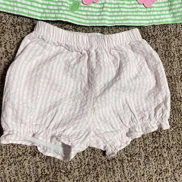 Florence Eiseman EUC Pastel Seersucker dress and bloomers set size 18m - Picture 4 of 6